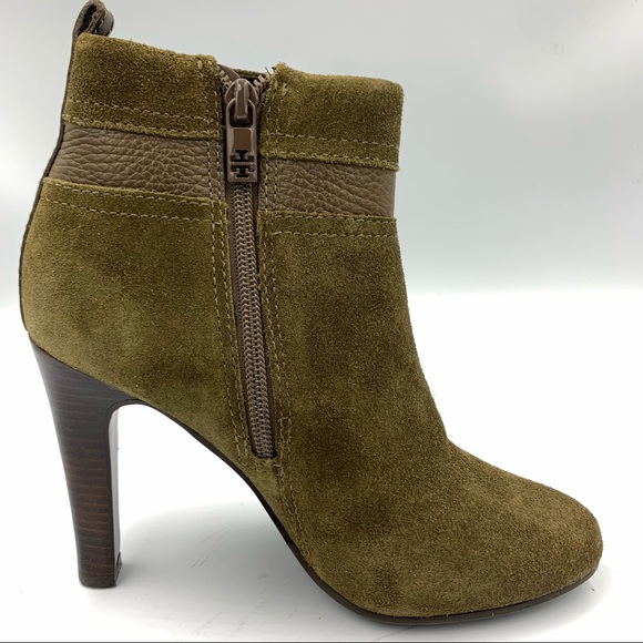 NEW! Tory Burch Alaina Olive Green Suede Boots - Picture 11 of 15
